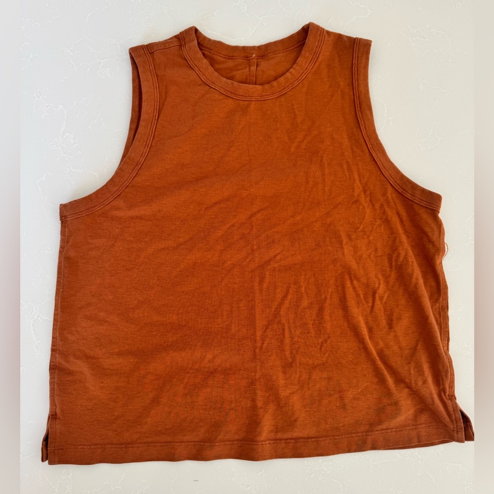 Lululemon Rust Orange Sleeveless Top